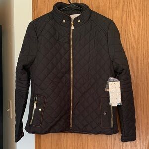 Love me Now Quilted Black Jacket Size L